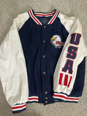 Vintage Navy and Ivory USA America Jacket